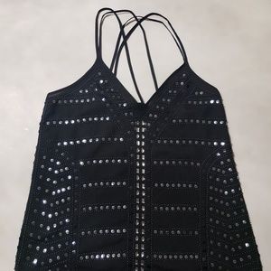 Black Sequined Tank Top